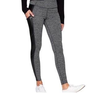 Athleta Herringbone Gray/Black Leggings